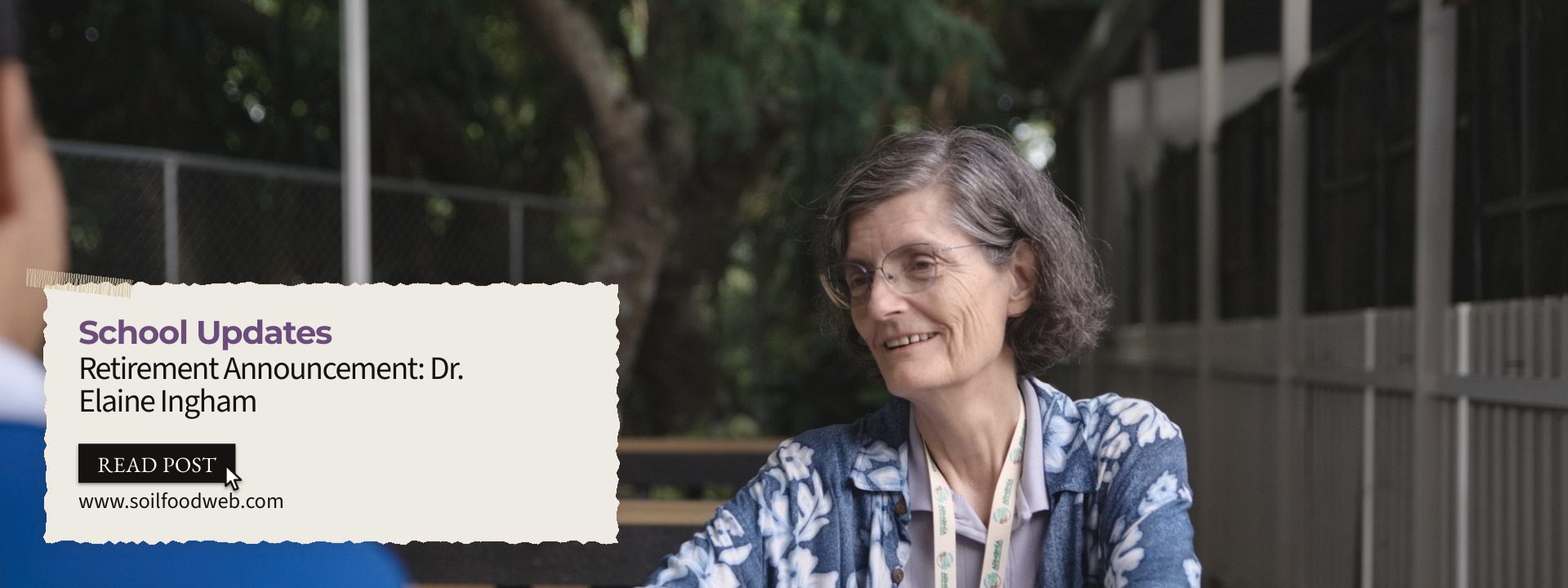 Retirement Announcement: Dr. Elaine Ingham
