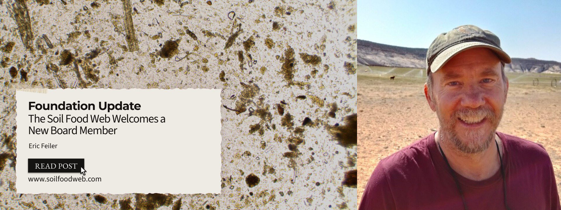 The Soil Food Web Welcomes a New Board Member – Eric Feiler