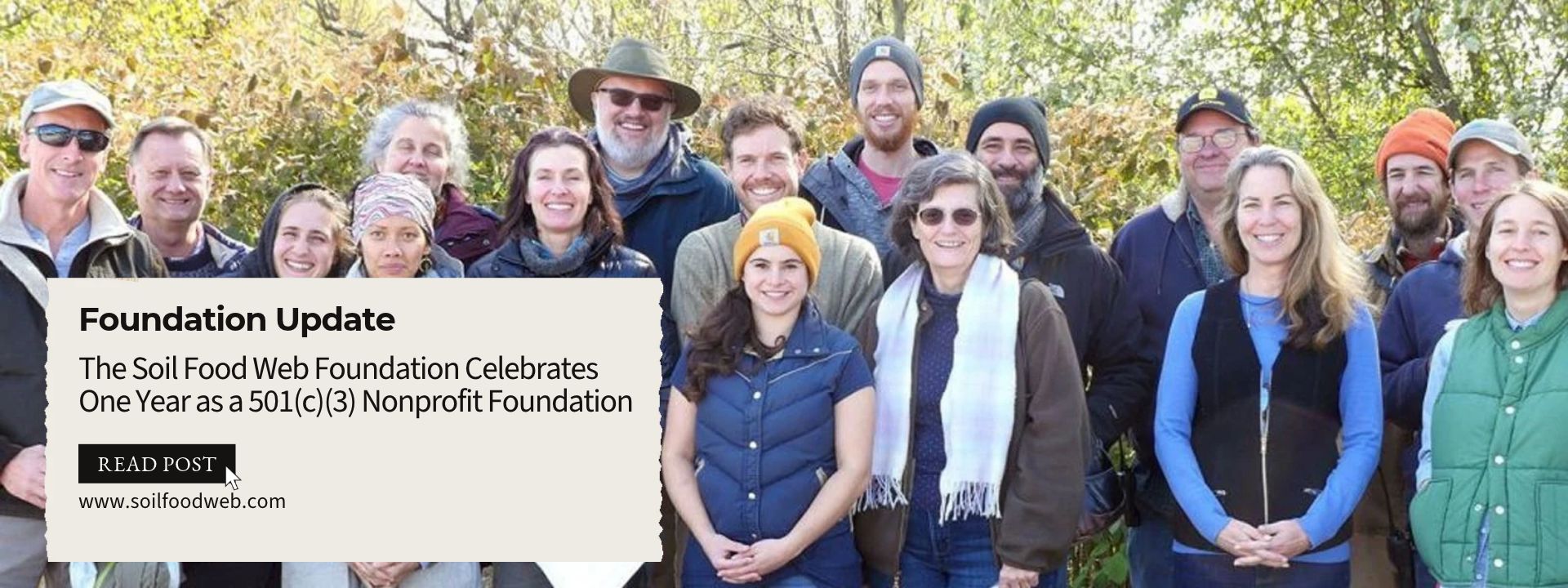 One Year Strong: A Letter from the Soil Food Web Foundation